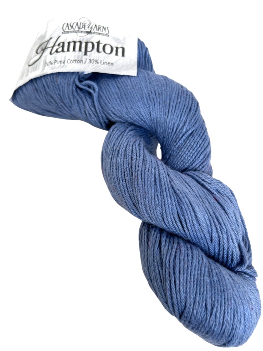 Cascade Yarns Hampton Pima Cotton Linen 1 Skein Blue Denim 100 g 273 Yards New
